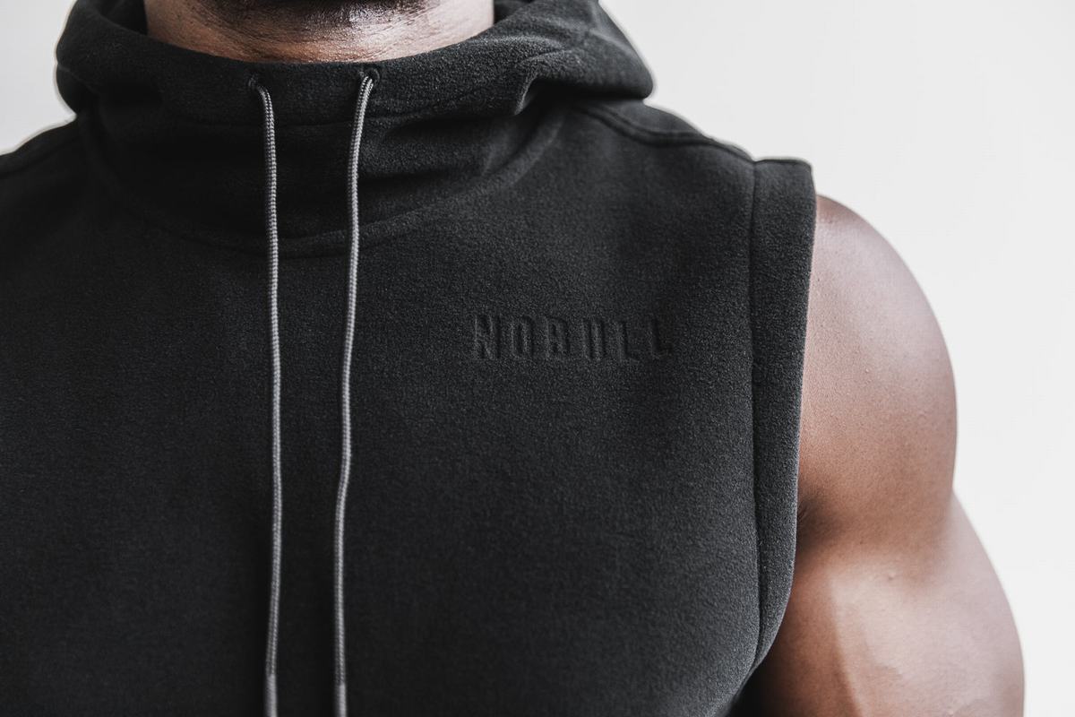 Nobull Arctic Sleeveless Men's Pullover Black | Australia (XP3082)